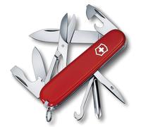 Victorinox Super Tinker Couteau de Poche Suisse, Léger, Multitool, 14 Fonctions, Lame, Ouvre Boite, Rouge, Blister
