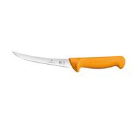 Victorinox Swibo Couteau de Cuisine, Couteau à Désosser, Tranchant Normal, Longueur de Lame de 16 Cm, Acier Inoxydable, Noir
