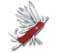 Victorinox Swiss Army Knife Work Champ XL Multitool 31 Fonctions Rouge | Grand couteau de poche avec scie à bois, scie à métaux, pince et ciseaux pour le camping et bricolage, 111 mm, Swiss Made