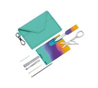 VICTORINOX Swiss Card Classic, 10 Fonctions, Swiss Made, Outil Multifonction pour Femmes, y c. Porte-Cartes et Porte-Clés, Sydney Style (Turquoise, Lilas)