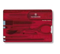 Victorinox Swiss Card Classic Carte Multifonction, 10 Fonctions, Rouge | Outil de poche format carte de crédit avec ciseaux, stylo, lime, tournevis et lame. Idéal pour portefeuille. Fabriqué en