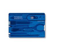 Victorinox Swiss Card Classic Multitool de Poche, 10 Fonctions, Bleu | Carte multifonctions format carte de crédit avec ciseaux, stylo, lame et tournevis pour le quotidien. Swiss Made