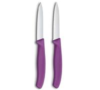 Ensemble de couteaux SWISS CLASSIC 8 cm, lot de 2, violet, plastique, Victorinox