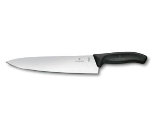 Victorinox Swiss Classic Couteau à Trancher, 25 cm, Acier Inoxydable, Noir | Lame droite extra-tranchante pour découper la viande et rôtis. Manche ergonomique en TPE, 25 cm, fabriqué en Suisse.