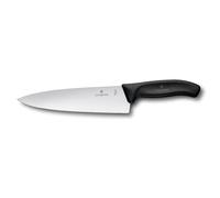 Victorinox Swiss Classic, Couteau à trancher professionnel, Lame extra-tranchante, tranchant droit, 20 cm, manche plastique, acier inoxydable, noir