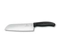 Victorinox Swiss Classic Couteau de Cuisine/Santoku, Lame de 17 Cm, Acier Inoxydable, Boîte Cadeau, Noir