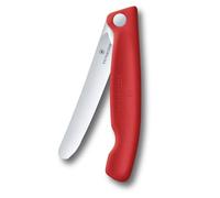 Victorinox Swiss Classic Couteau de Pique-Nique Pliable 11 cm - Rouge | Idéal pour fruits, légumes et pain, lame droite en acier inoxydable extra tranchante, manche léger, Swiss Made