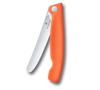 Victorinox Swiss Classic Couteau de Pique-Nique Pliable Cranté, 11 cm | Idéal pour fruits, légumes et pains. Lame en acier inoxydable extra-tranchante avec manche en polypropylène. Swiss Made