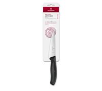 Victorinox Swiss Classic Couteau d'Office, Lame 12 cm, Noir | Couteau de cuisine en acier inoxydable pour découper et éplucher, tranchant droit et manche ergonomique