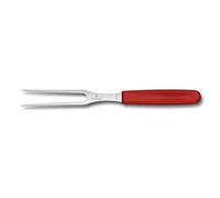Victorinox Swiss Classic, Fourchette à découper professionnelle, Lame extra-tranchante, 15 cm, Manche plastique robuste, Acier inoxydable, rouge