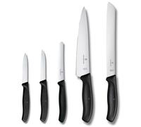 Victorinox – Ensemble de couteaux Swiss Classic – 5 pièces, lames acier inox, plastique noir