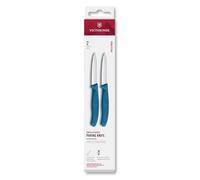 Ensemble de couteaux SWISS CLASSIC 8 cm, lot de 2 pcs, bleu, plastique, Victorinox
