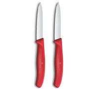 Victorinox Ensemble de couteaux Swiss Classic 8 cm, plastique rouge, lot de 2