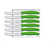 Victorinox Swiss Classic Lot de 6 couteaux à pain - nouvelle poignée vert