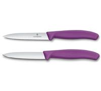 Ensemble de couteaux SWISS CLASSIC 10 cm, lot de 2 pcs, violet, plastique, Victorinox