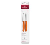Ensemble de couteaux SWISS CLASSIC 8 cm, lot de 2 pcs, orange, plastique, Victorinox