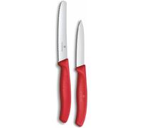Ensemble de couteaux SWISS CLASSIC 8 et 11 cm, lot de 2 pcs, rouge, plastique, Victorinox