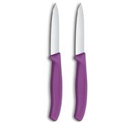 Ensemble de couteaux SWISS CLASSIC 8 cm, lot de 2, violet, plastique, Victorinox