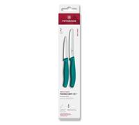 Ensemble de couteaux SWISS CLASSIC 8 et 11 cm, lot de 2 pcs, vert, plastique, Victorinox