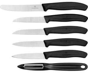 Victorinox Swiss Classic Set de couteaux à légumes 6 pièces noir Coffret cadeau
