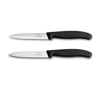 Ensemble de couteaux SWISS CLASSIC 10 cm, set de 2 pc, noir, plastique, Victorinox