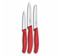 Ensemble de couteaux SWISS CLASSIC, set de 3 pcs, rouge, plastique, Victorinox
