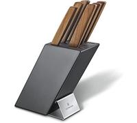 Victorinox SwissModern Bloc à couteaux 6 pièces hêtre anthr. laqué. H.34cm