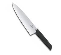Victorinox Couteau de chef Swiss Modern 20 cm – Lame extra large, Noir, Lavable au lave-vaisselle