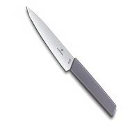Victorinox Swiss Modern Couteau de Bureau, Lame 15 cm, Lilas | Couteau de cuisine professionnel en acier inoxydable avec tranchant droit et manche ergonomique lavable au lave-vaisselle.