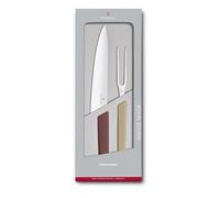 Victorinox Swiss Modern, Set de couteaux à légumes professionnels, 2 pièces, Extra tranchant, Acier inoxydable, Manche plastique robuste, multicolore