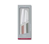 Victorinox Swiss Modern, Set de couteaux à légumes professionnels, 2 pièces, Extra tranchant, Manche plastique robuste, multicolore