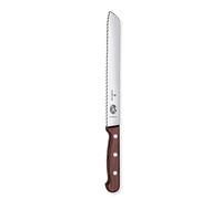 Victorinox Couteau à pain Wood 21 cm Lame dentée Acier inoxydable Manche en érable