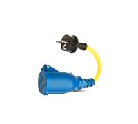 Adaptateur Cordon 16 A/250 V - fiche Schuko/raccord CEE