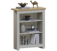 Vida Designs Arlington 3 Niveau Bibliothèque, Slim Autoportant Meuble de Rangement for Salon Or Couloir, Design Gain de Place, H75xW60xD24cm (Gris)