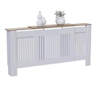 Vida Designs Arlington Cache-radiateur (Blanc, reglable) pour entree, Salon, Maison