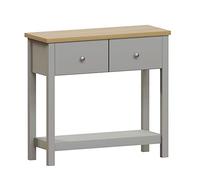 Vida Designs Arlington Console avec étagère et 2 tiroirs Gris