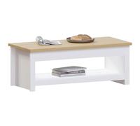 Vida Designs Arlington Table Basse 1 étagère de Rangement MDF Meuble de Salon Moderne (Blanc)