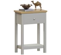 Vida Designs Arlington Table Console 1 Tiroir, Bois Composé, Gris et Chêne, H 74 x L 50 x P 30 cm