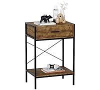 Vida Designs Brooklyn Tables Consoles, Bois foncé, 1 Drawer