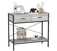 Vida Designs Brooklyn Tables Consoles, Gris, 2 Drawer