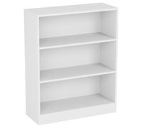 Vida Designs Cambridge Bibliothèque Basse à 3 étagère, Bois Blanc, Meuble pour Bureau, Salle de séjour et Chambre