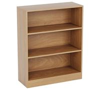 Vida Designs Cambridge Bibliothèque Basse à 3 étagère, Bois de chêne, Meuble pour Bureau, Salle de séjour et Chambre, 75 x 60 x 24 cm