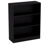 Vida Designs Cambridge Bibliothèque Basse à 3 étagère, Bois Noir, Meuble pour Bureau, Salle de séjour et Chambre