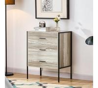 Vida Designs Commode à tiroir, Bois d'ingénierie, Gris, 3 Drawer