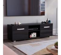 Vida Designs Cosmo Meuble TV LED 2 Portes Moderne Brillant Mat MDF Meuble de Salon Meuble Media Meuble Meuble RGB Noir Clair 120 cm