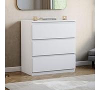 Vida Designs Denver Commode à tiroirs (Blanc, 3 tiroirs)