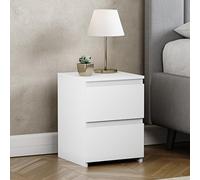Vida Designs Denver Table de Chevet 2 tiroirs Blanc