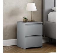 Vida Designs Denver Table de Chevet 2 tiroirs Gris