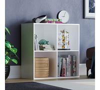 Vida Designs Durham Cube Bibliothèque de Rangement pour Salon ou Bureau (4 Cubes, Blanc)