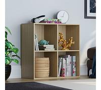Vida Designs Durham Cube Bibliothèque de Rangement pour Salon ou Bureau (4 Cubes, chêne)